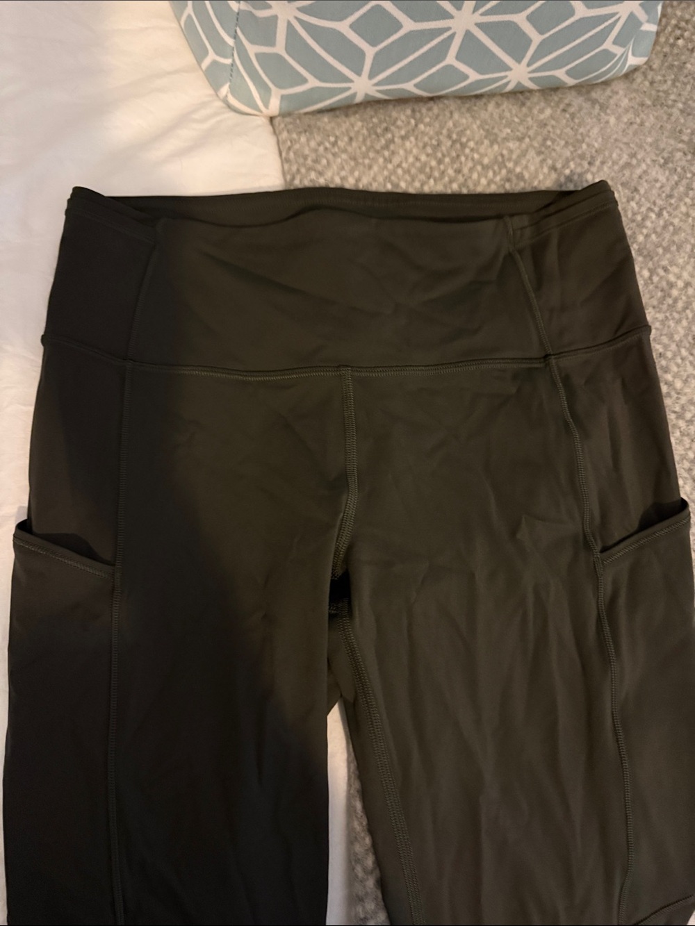lululemon Forest green High-Rise Performance 3/4 Leggings with pockets 8